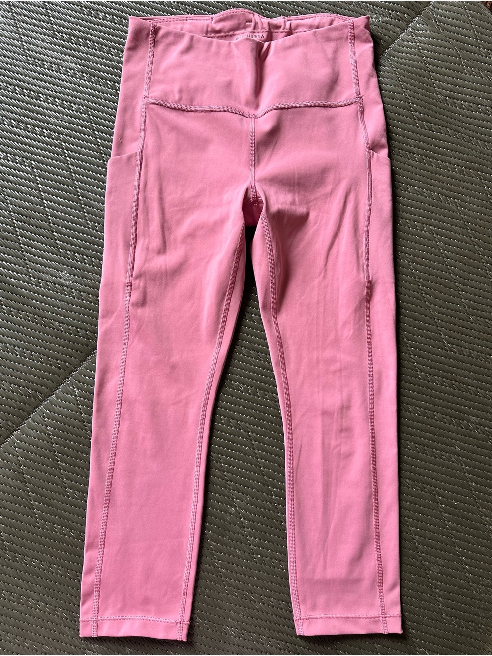 Athleta Pink Ultimate Stash Pocket Capri Size Small